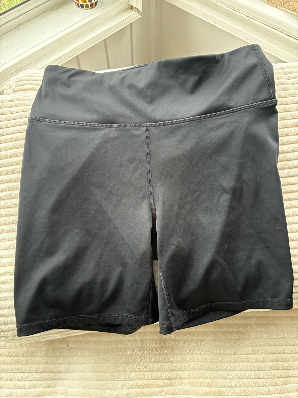 Fabletics Black High-Waist Bike Shorts